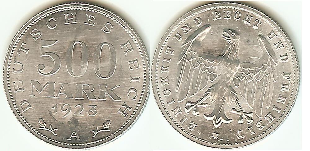 Germany 500 Marks 1923A BU